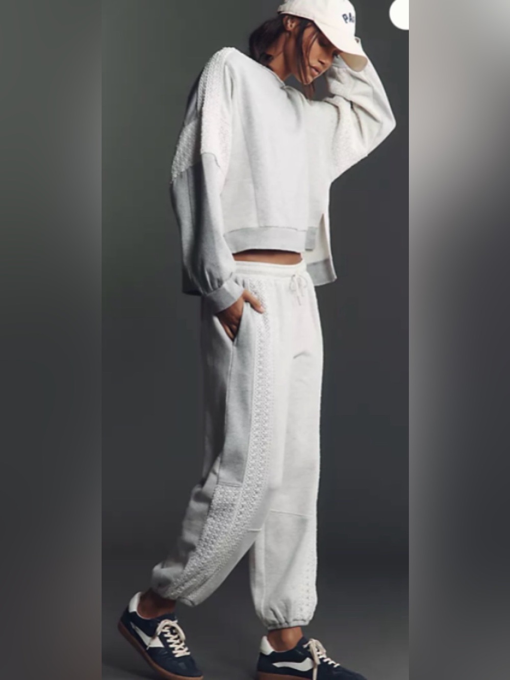 Daily Practice Lace-Inset Jogger Sweatpants